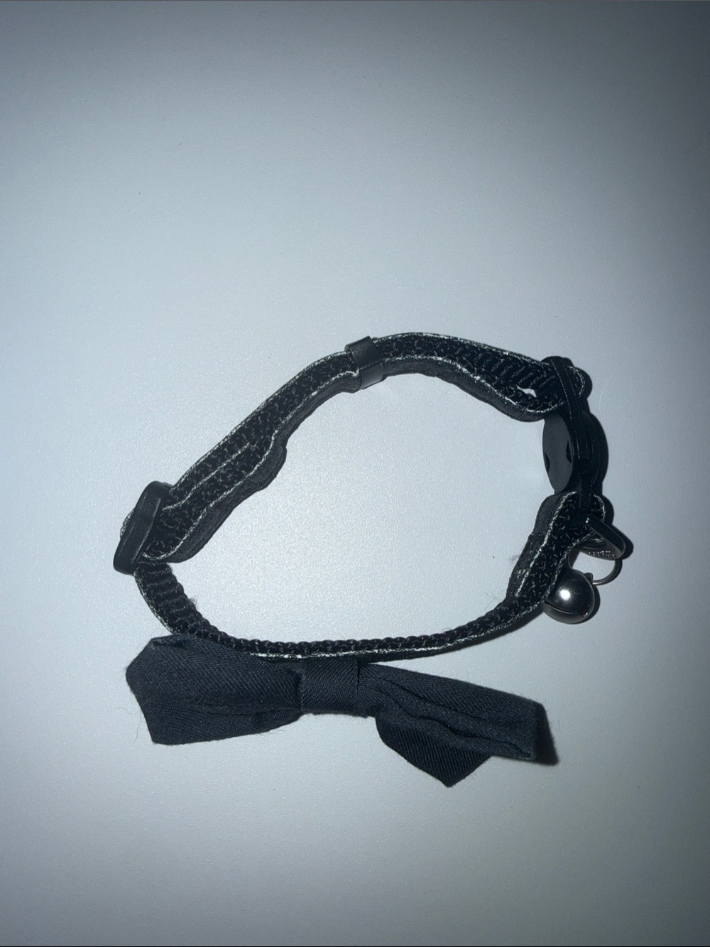 Frisco Black Glitter Bow Breakaway Cat Collar with Bell